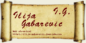 Ilija Gabarević vizit kartica